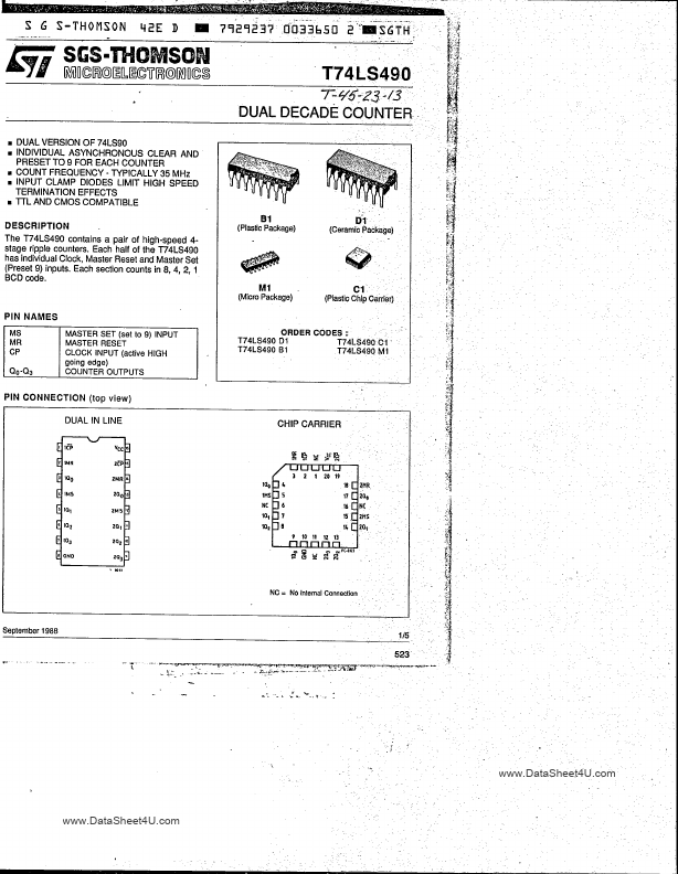 T74LS490 ST Microelectronics