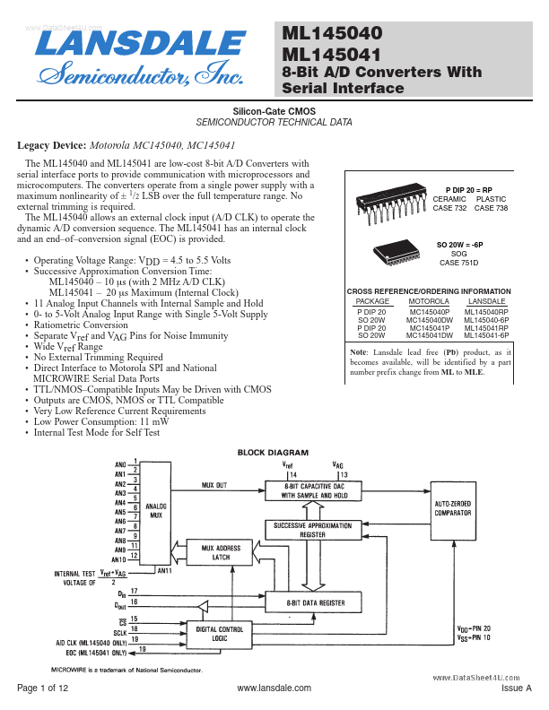 ML145041 LANSDALE Semiconductor