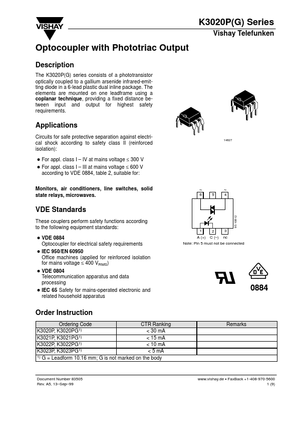 K3022PG Vishay Telefunken