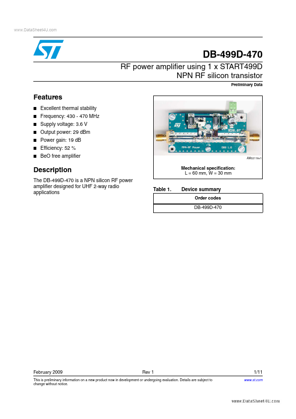 DB-499D-470 ST Microelectronics