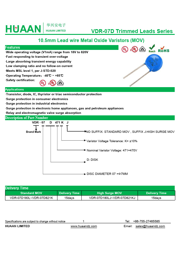 VDR-07D820K