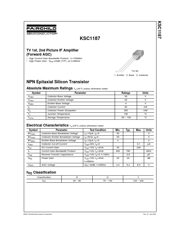 <?=KSC1187?> डेटा पत्रक पीडीएफ