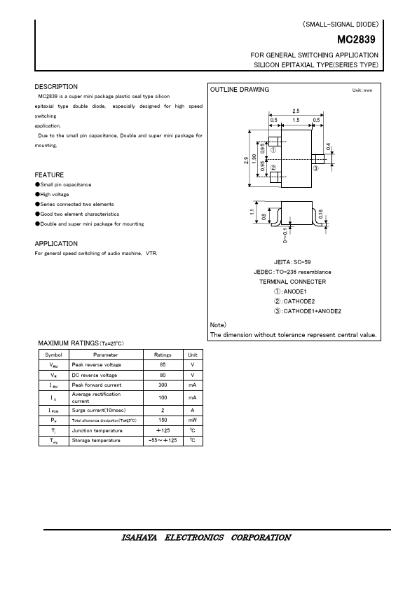 MC2839 Isahaya Electronics Corporation