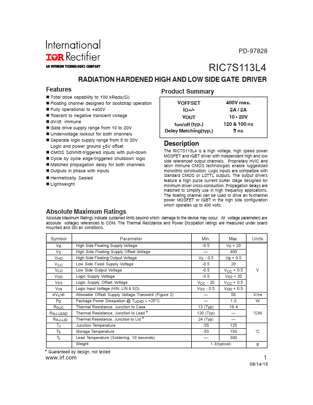 RIC7S113L4 International Rectifier