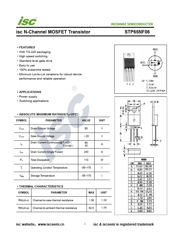 STP65NF06