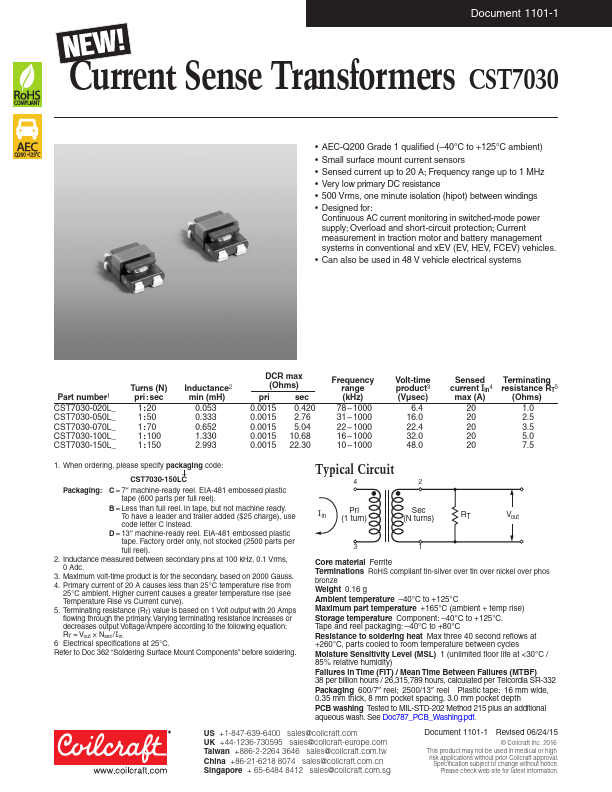 CST7030-070LC Coilcraft