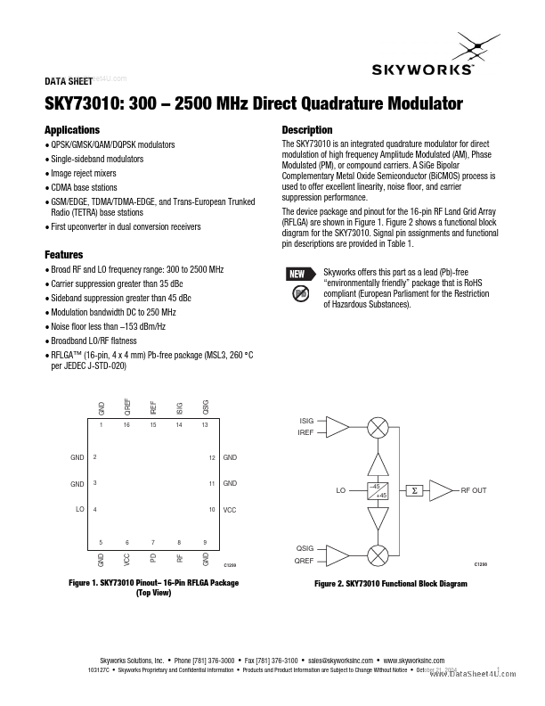 SKY73010 Skyworks Solutions