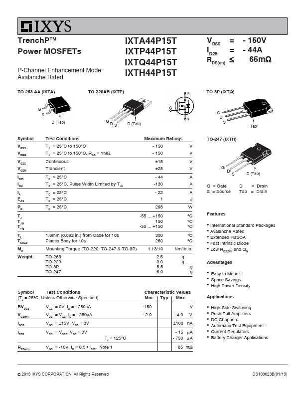 IXTA44P15T