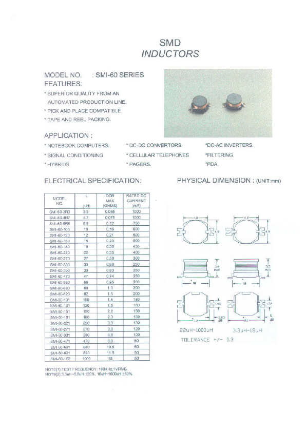 SMI-60-220 Micro Electronics