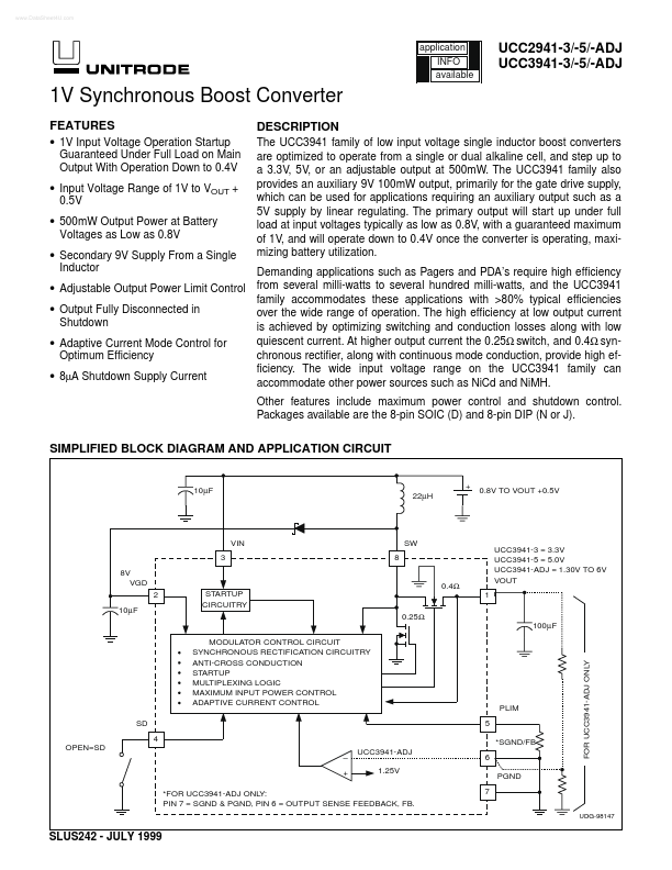 <?=UCC3941-3?> डेटा पत्रक पीडीएफ