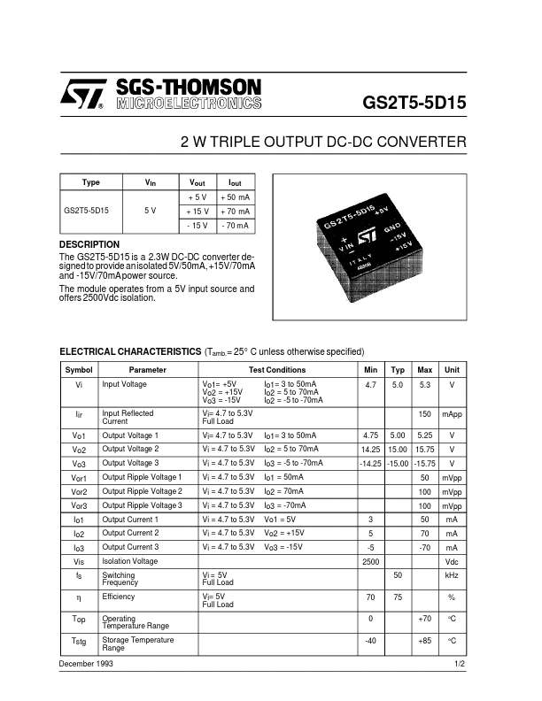GS2T5-5D15 STMicroelectronics