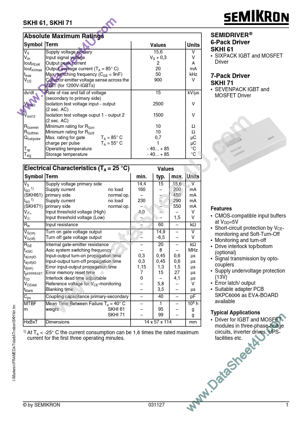 <?=SKHI71?> डेटा पत्रक पीडीएफ