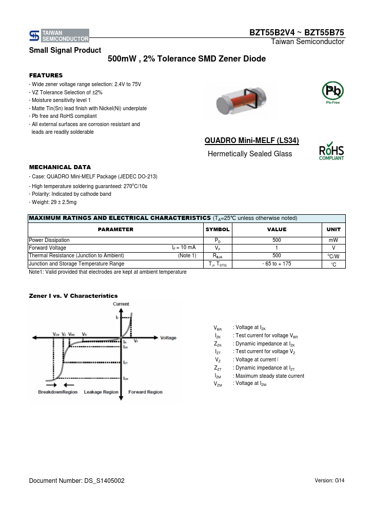 BZT55B6V2 Taiwan Semiconductor