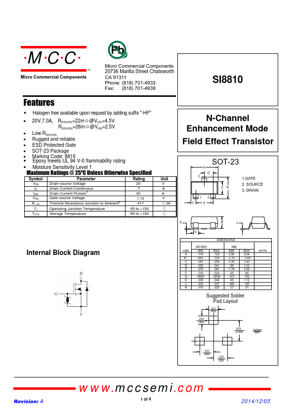 <?=SI8810?> डेटा पत्रक पीडीएफ