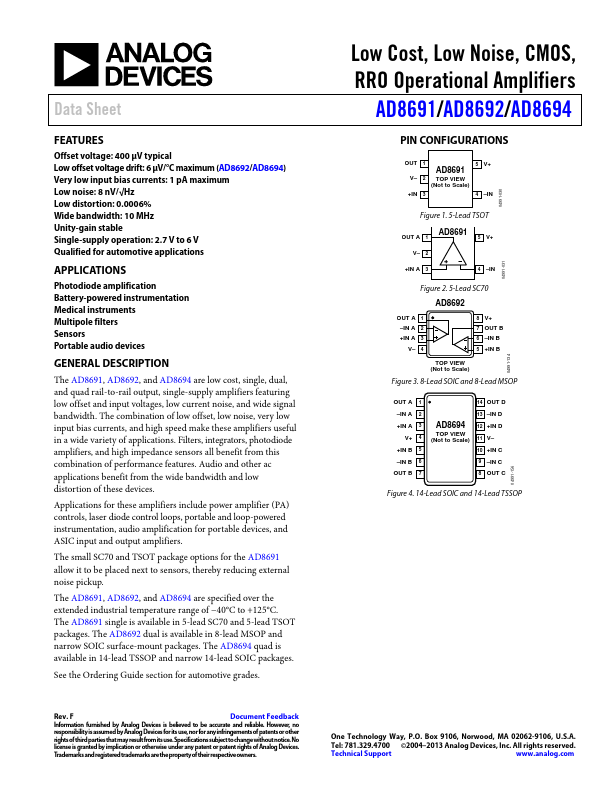 AD8692 Analog Devices