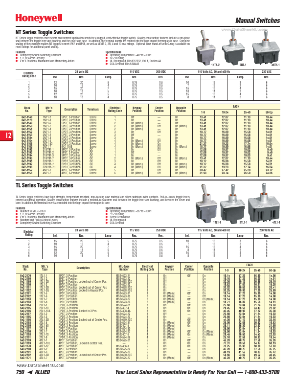 MS24658-xxx Honeywell