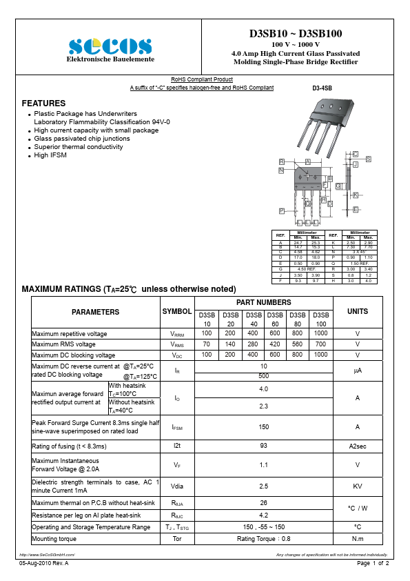 D3SB20 SeCoS