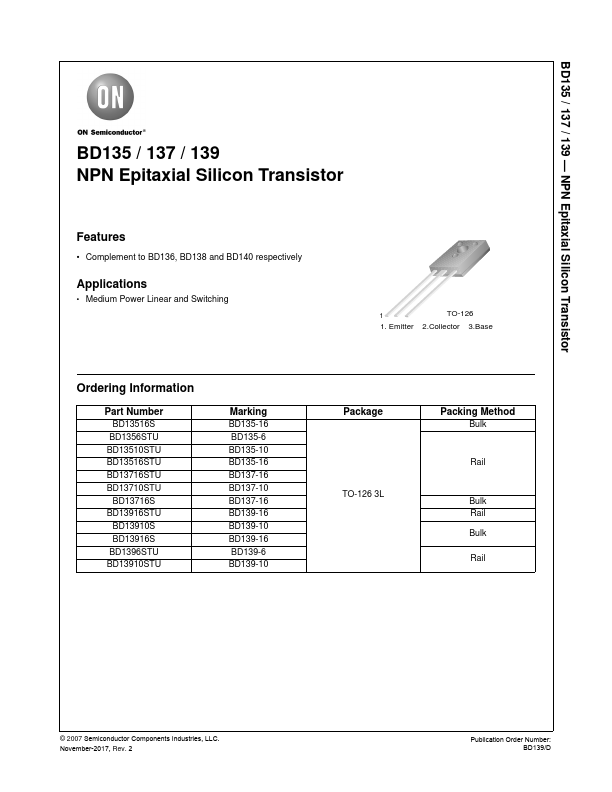 BD139-6 ON Semiconductor