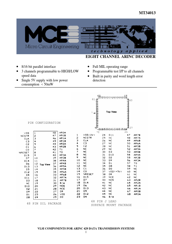 MT34013 Aeroflex Circuit Technology