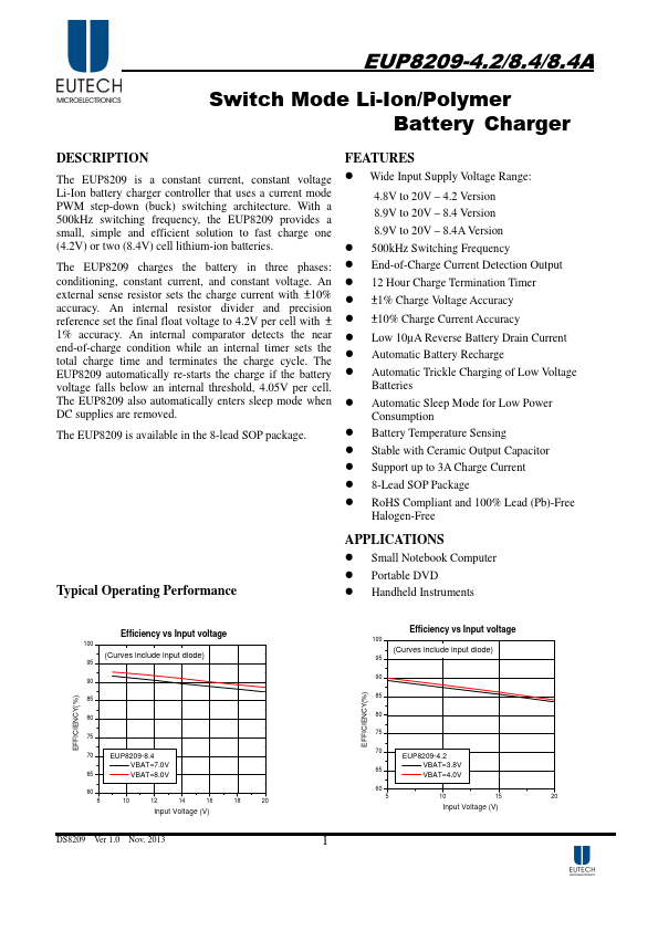 EUP8209-8.4 Eutech Microelectronics