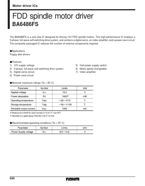 <?=BA6486FS?> डेटा पत्रक पीडीएफ