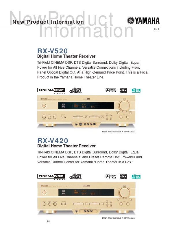 <?=RX-V520?> डेटा पत्रक पीडीएफ