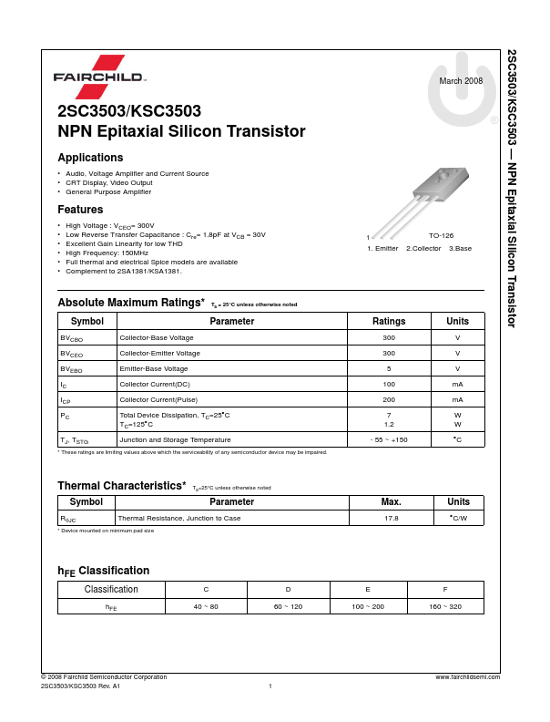 KSC3503 Fairchild Semiconductor