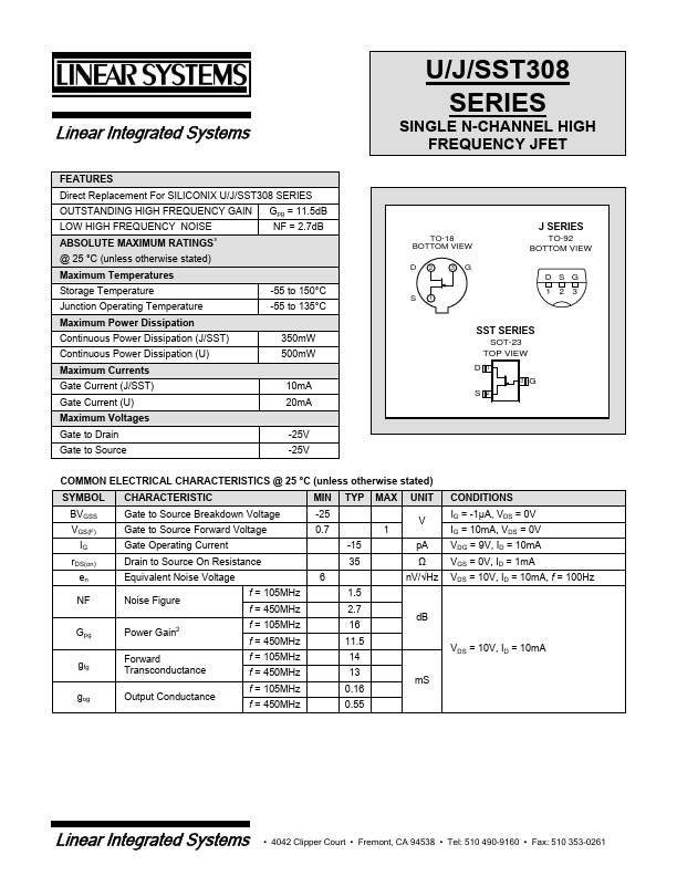 J310 Linear Integrated Systems