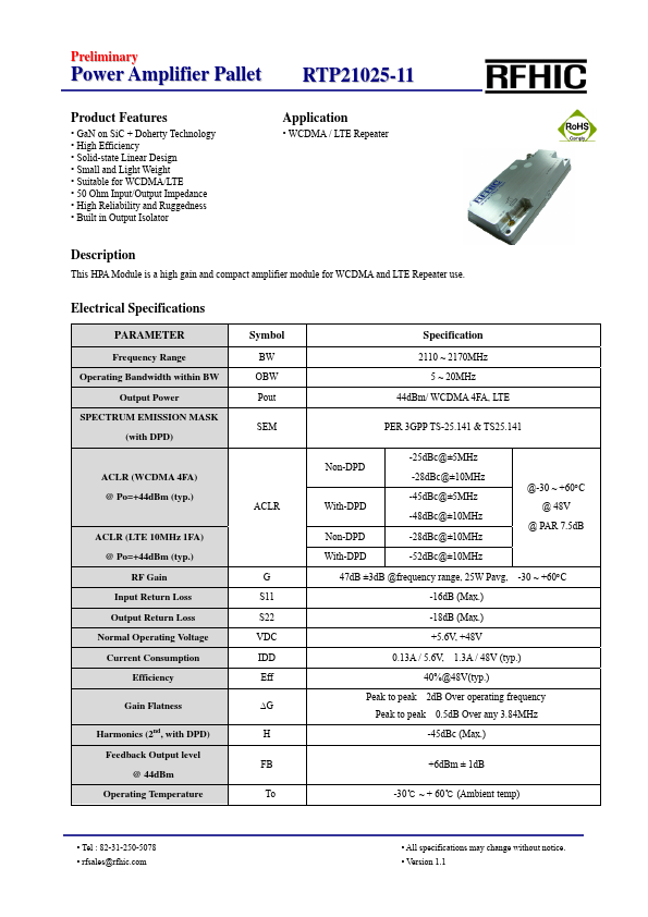 <?=RTP21025-11?> डेटा पत्रक पीडीएफ