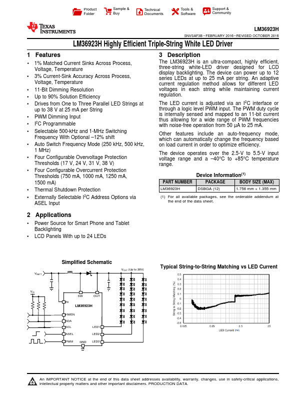 LM36923H Texas Instruments