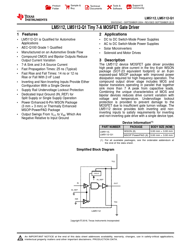 LM5112-Q1