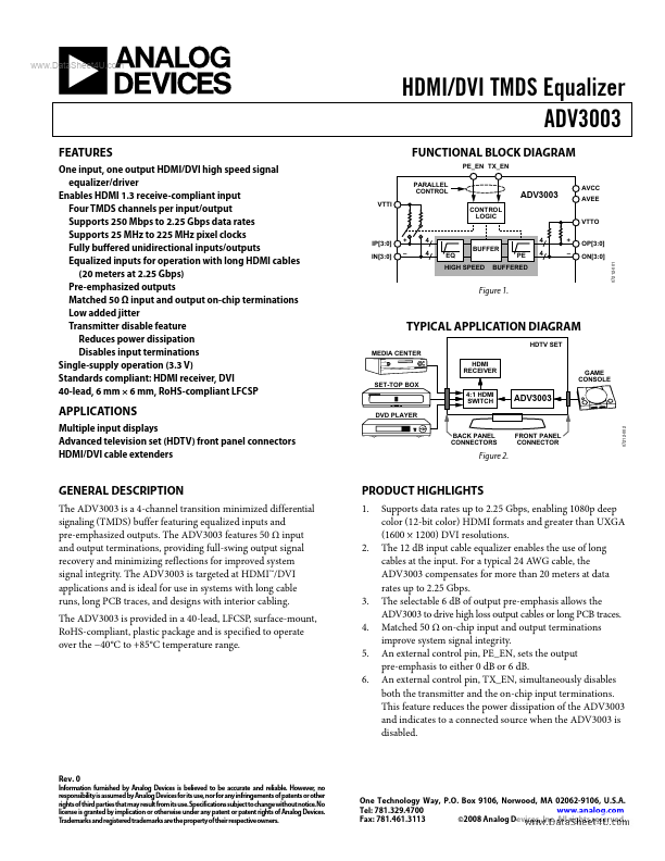 ADV3003 Analog Devices