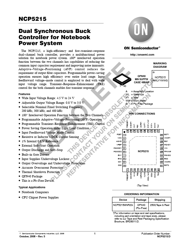 NCP5215 ON Semiconductor