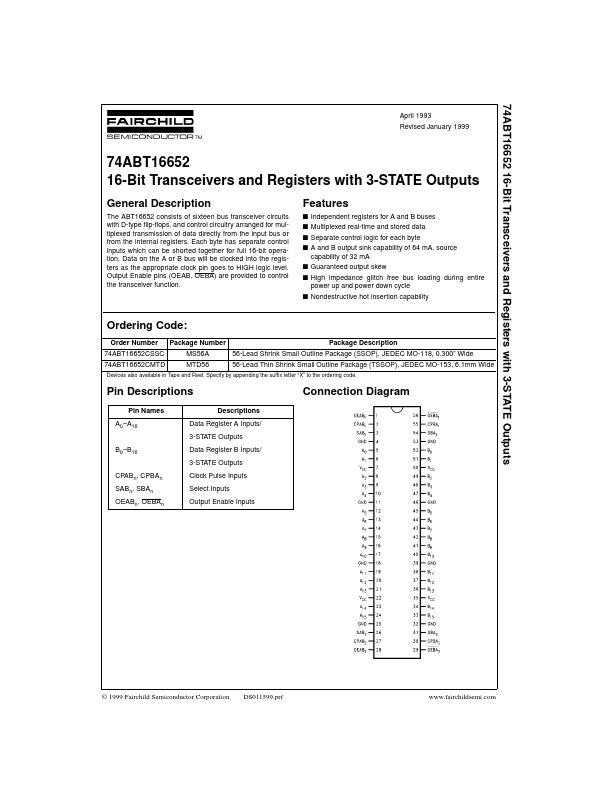 <?=74ABT16652?> डेटा पत्रक पीडीएफ