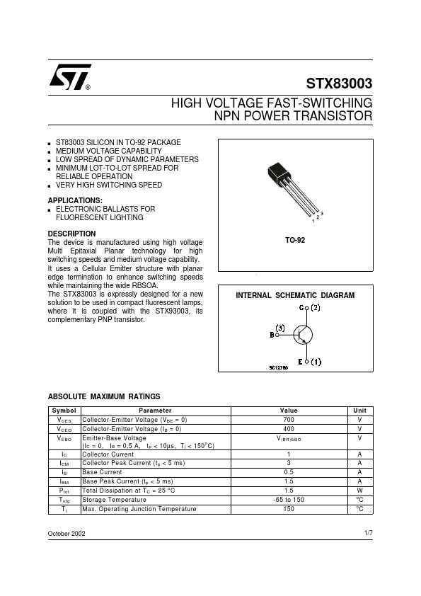 STX83003 ST Microelectronics