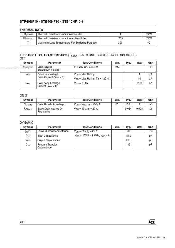 STB40NF10-1