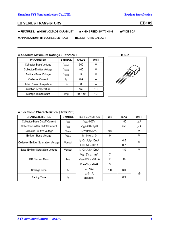 EB102 SYS Semiconductors