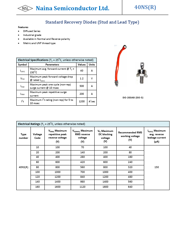 40NS10 Naina Semiconductor