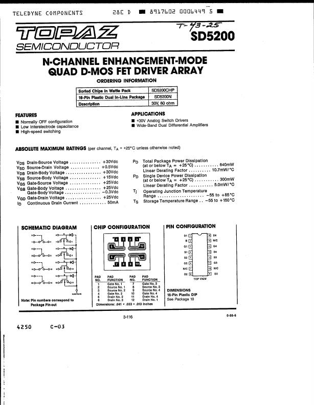 SD5200 Telcom Semiconductor