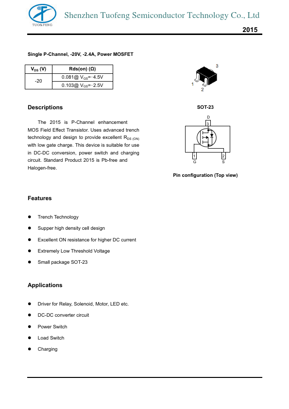 2015 Tuofeng Semiconductor