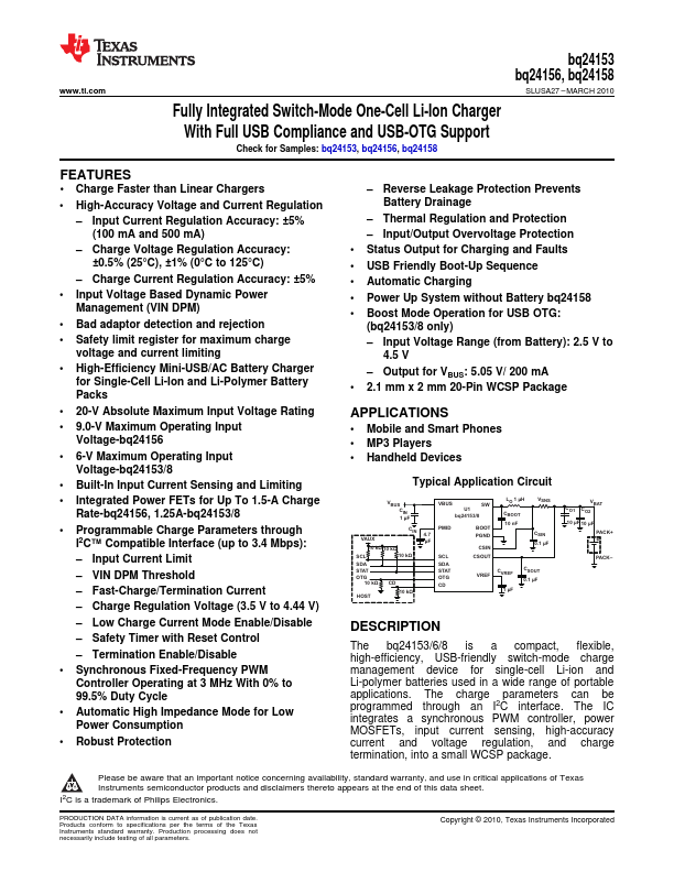 BQ24153 Texas Instruments