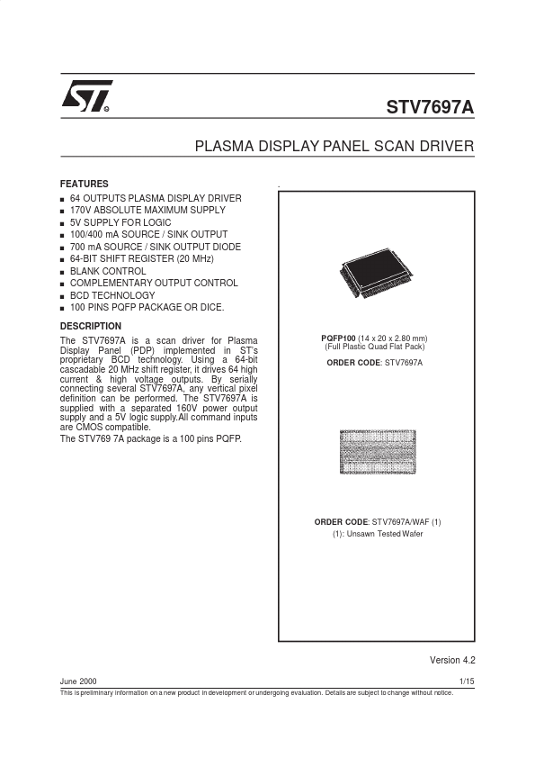 STV7697A ST Microelectronics