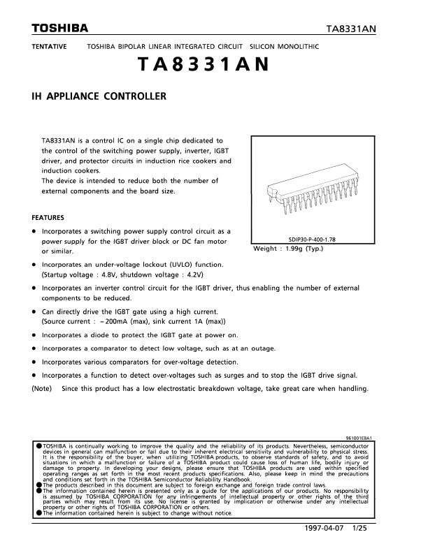 <?=TA8331AN?> डेटा पत्रक पीडीएफ