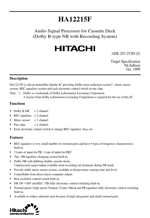HA12215 Hitachi Semiconductor