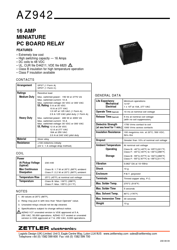 AZ942-1CT-5DE ETC