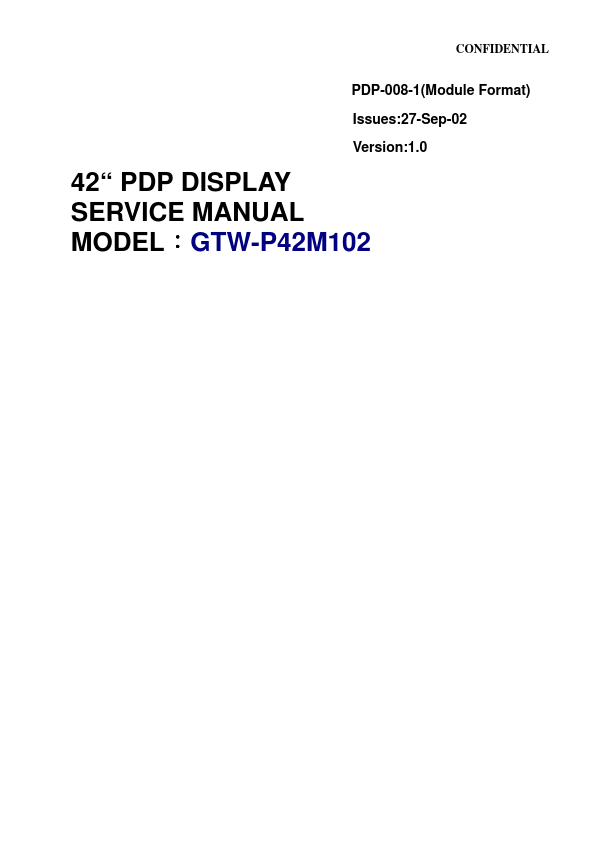 <?=GTW-P42M102?> डेटा पत्रक पीडीएफ