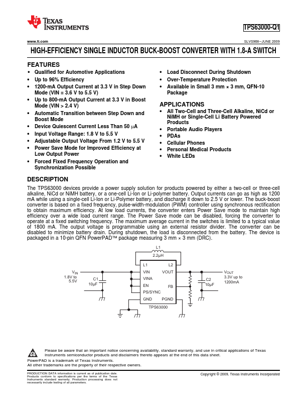 TPS63000-Q1