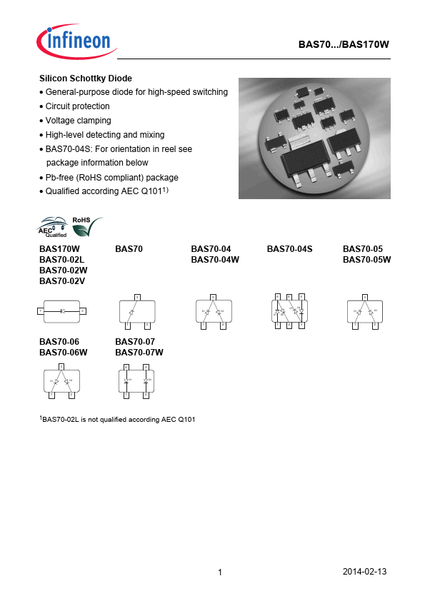 BAS70-02L Infineon