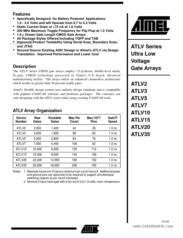 ATLV10 ATMEL Corporation