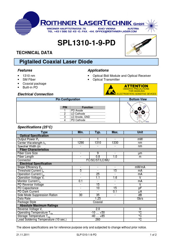 <?=SPL1310-1-9-PD?> डेटा पत्रक पीडीएफ